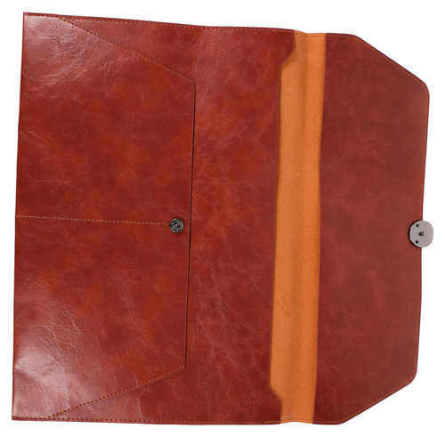 TEHAUX Folders Business File Bag File Folder Bag A4 File Bag Travel Portfolio Case Portable Documents Bag Portfolio Folder A4 File Pouch Reusable File Bag Office Storage Leather Organizer