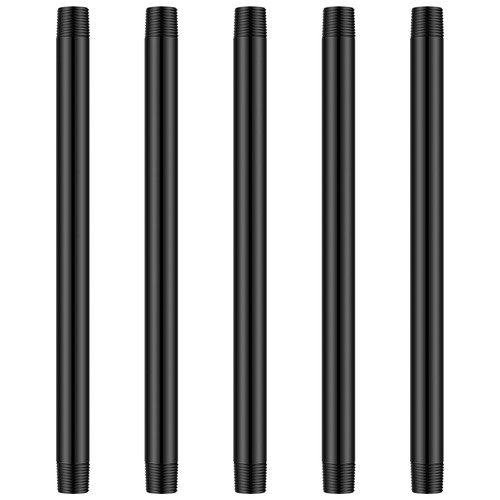 Yaomiao 5 Pcs Sprinkler Head Pipe Riser Extension 1/2 Inch MPT PVC Double Male Pipe Thread Sprinkler Riser for Lawn Irrigation System Automatic Irrigation Connector Raised Pipe (12 Inch)