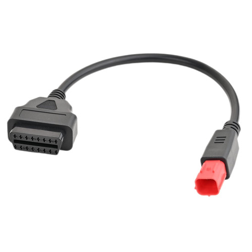 OLLGEN 30cm/12 6 Pin Male to OBD2 16Pin Diagnostic Scanner Adapter Fits for Motorcycles OBD Female Adapter Cable