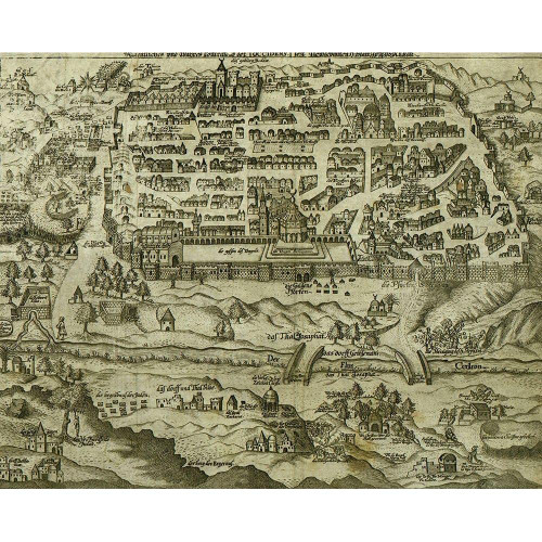 ArtDirect Antique Map of Jerusalem XXXIV 10x8 UnFramed Art Print Poster Ready for Framing by Vintage Maps