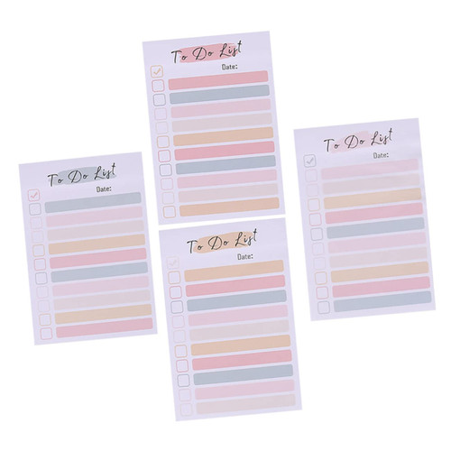 Ciieeo 4 Rainbow Notes Daily Plan Sticky Notes to Do List Notebook Memo Note Pads Planning Sticky Notes School Memo Stickers Compact Note Pads Scrapbook Paper Office Tearable