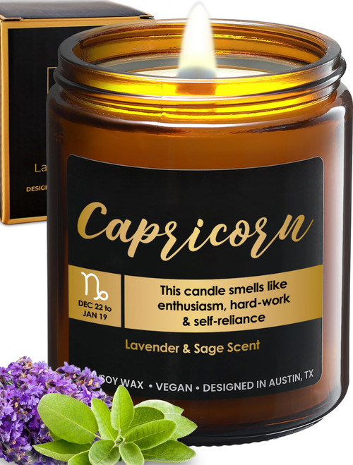 Capricorn Candle, Zodiac Candles, Capricorn Gifts for Women, Zodiac Signs Capricorn Gifts for Men, Zodiac Stuff Capricorn Birthday Gifts, Lovers of Astrology Gifts for Women, Zodiac Gifts for Women