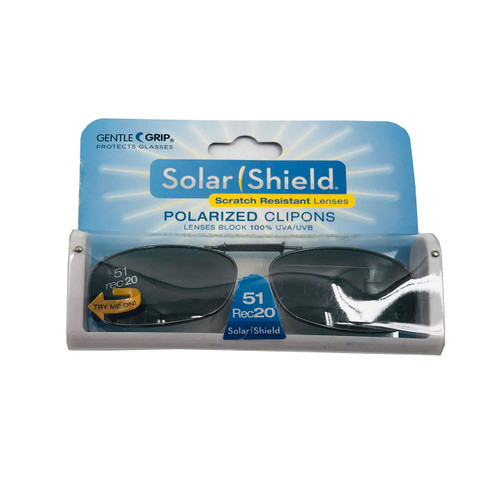 Solar Shield Clip-on Polarized Sunglasses 51 Rec 20 Full Frame