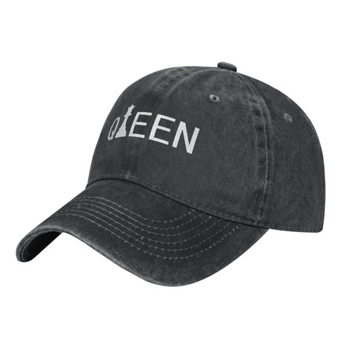 allgobee Cotton Baseball Cap Cool-Queen-Chess Dad Hat Adjustable Polo Trucker Unisex Style Headwear Black