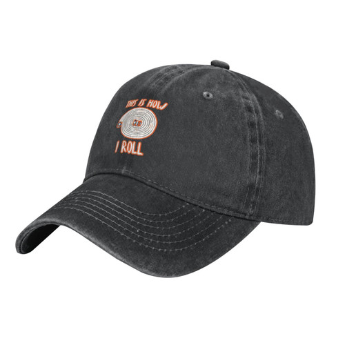 allgobee Cotton Baseball Cap This-is-How-I-Roll-Firefighter Dad Hat Adjustable Polo Trucker Unisex Style Headwear Black