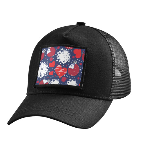 MCHIVER American Independence Day Trucker Hat Black Hats for Men Woman Baseball Cap Fitted Snapback Hats Adjustable Strap Dad Hat