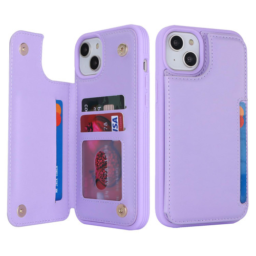 iCoverCase for iPhone 14 Plus Phone Case with Card Holder, iPhone 14 Plus Wallet Case for Women Men [RFID Blocking] PU Leather Protective Case for iPhone 14 Plus 6.7 Inch (Light Purple)