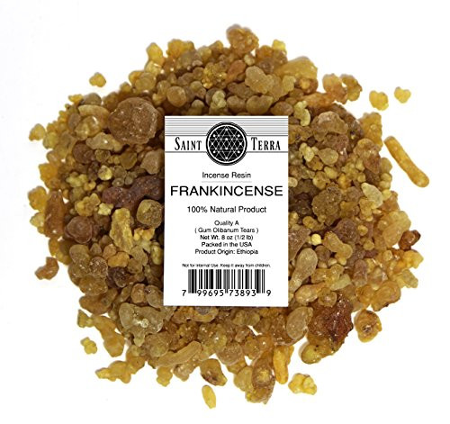 Saint Terra - Frankincense Incense Resin Gum Olibanum Tears (Quality A), 8 Ounces