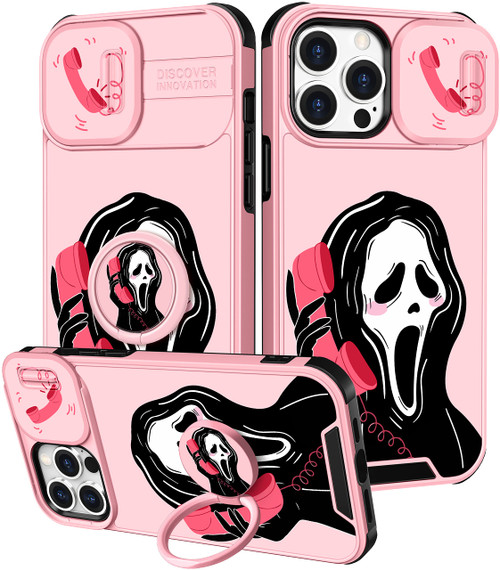 oqpa for iPhone 11 Pro Max Case Cute Cartoon Case 11 Pro Max Phone Case for Women Girly Girl Cool Kawaii Funny Cover with Camera Cover+Ring Holder for Apple iPhone 11 Pro Max 6.7", PK Skull