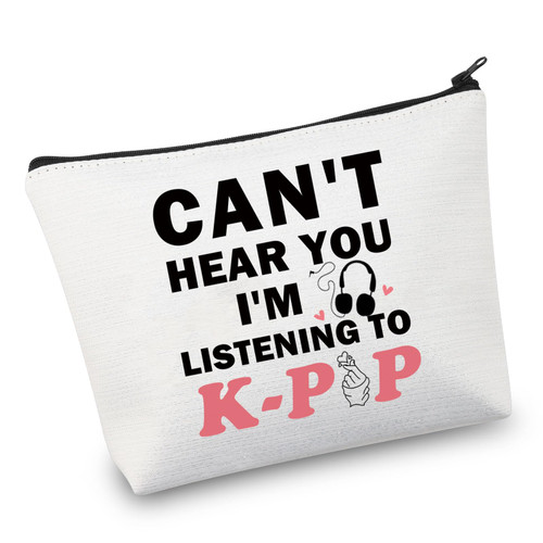 VAMSII K-Pop Lover Makeup Bag K-Pop Gifts Korean Music K-Drama Lover Cosmetic Travel Pouch (pop bag)