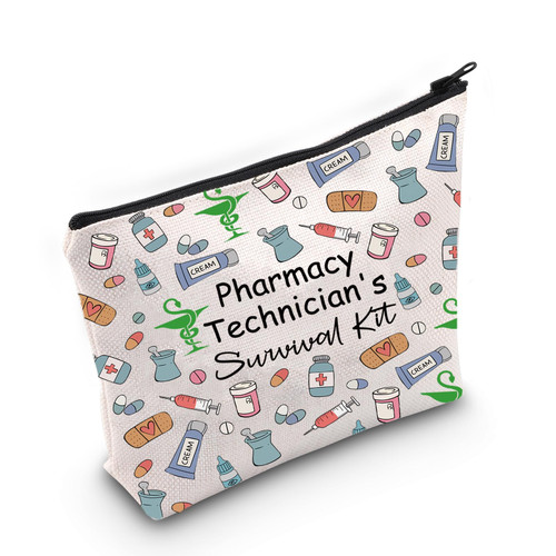 TSOTMO Pharmacy Technician Gift Pharmacy Tech Makeup Bag Pharmacist Gift National Pharmacy Week Gift Pharmacist Nurse Doctor Gift (Pharmacy Technician)