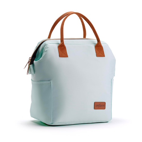 Lunch Bag for Women, Insulated Reusable Lunch Box Leakproof Cooler Tote Bag Freezable with Adjustable Shoulder Strap for Work Office Beach Picnic(Green)