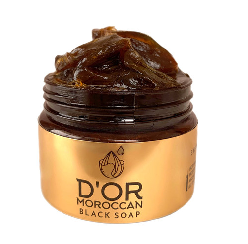 Moroccan Black Soap. Free Kessa Glove. Exfoliator, Removes Dead Skin & Toxins [Imported from Morocco]