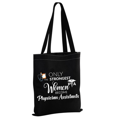 MBMSO Physician Assistant Tote Bag PA Medical Gifts PA Graduation Gifts Only the Strongest Women Become Physician Assistants (Physician Assistant TB-black)