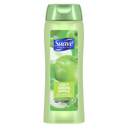 Suave Essentials Gentle Body Wash, With a Fruit Oil Blend Essence, Juicy Green Apple Infused with Vitamin E & Apple Extract 18 oz Suave Essentials Gentle Body Wash, With a Fruit Oil Blend Essence, Juicy Green Apple Infused with Vitamin E & Apple Extract 18 oz