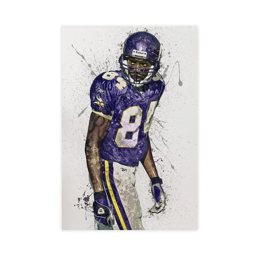 BIVVI Randy Moss Canvas Poster Wall Art Decor Print Picture Paintings for Living Room Bedroom Decoration Unframe: Unframe:12x18inch(30x45cm)