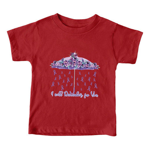 FastDeliveryTees Alzheimers Ribbon Shirt, Family Support TShirt, Alzheimer Gifts, Umbrella Graphic Tees, Awareness Month Shirt, I Will Remember For You
