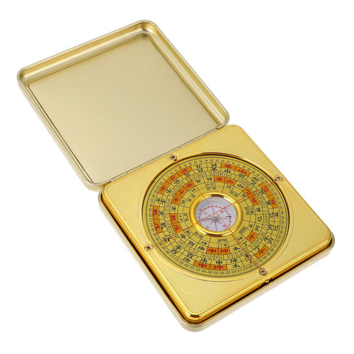 GANAZONO 1pc Precision Compass Garnish Tools Feng Shui Lo Pan Tool Hiking Gear Feng Shui Compass Fengshui Compass Pan for Home Planning Camping Gear Alloy Clamshell Map Automatic