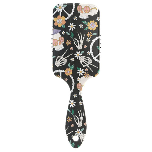 Hair Brush Detangling Brushes Detangler Paddle Hairbrush for Women Peace Skull Flowers Men Natural Curly