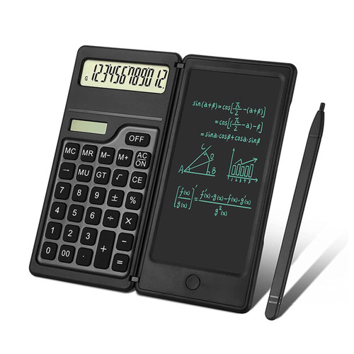 Scientific Calculators with Erasable Writing Tablet, 10 Digits Standard Office Desk Calculators, Solar Battery Powered Calculator Notepad for Students, School and College C Scientific Calculators with Erasable Writing Tablet, 10 Digits Standard Office Desk Calculators, Solar Battery Powered Calculator Notepad for Students, School and College C