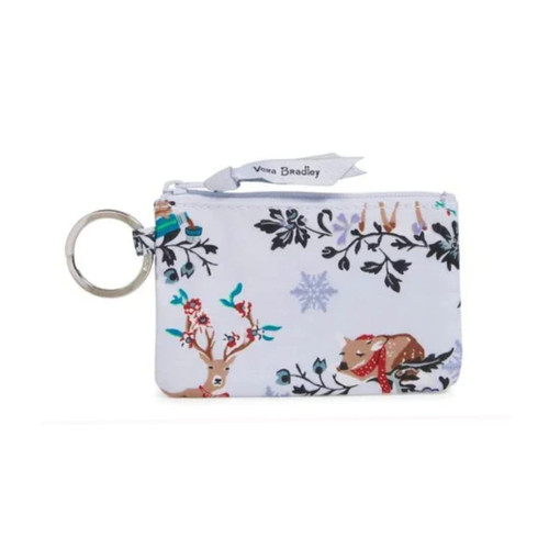 Vera Bradley Zip ID Case, Merry Mischief Snow Day