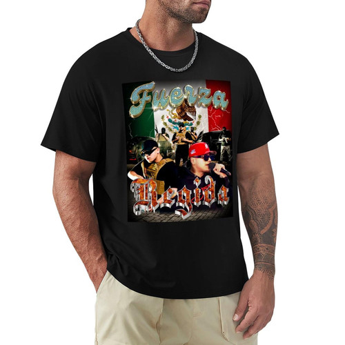 INSIDEHOME Fuerza Band Regida Shirt Men Summer Short Sleeve Cotton Breathable T Shirts Unisex