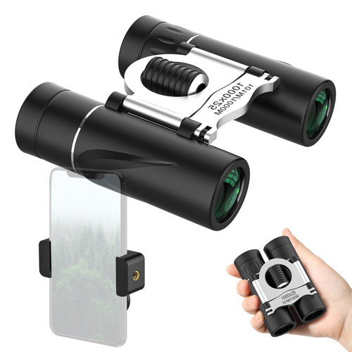 Binoculars for Adults, 8x21 High Definition Compact Binoculars with Phone Adapter, Waterproof Folding Small Binocular for Sport Game