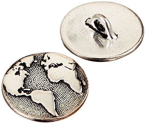 TierraCast Button Czech Flower Beads, 17mm, Antique Copper