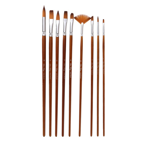 SEWACC 9 Pcs Long Rod Paint Brush Acrylic Paint Brush Fan Paintbrush Drawing Accessory Gouache Paintbrush Oil Painting Brush Watercolor Paintbrush Nail Brush Wooden Two-Color Supplies SEWACC 9 Pcs Long Rod Paint Brush Acrylic Paint Brush Fan Paintbrush Drawing Accessory Gouache Paintbrush Oil Painting Brush Watercolor Paintbrush Nail Brush Wooden Two-Color Supplies