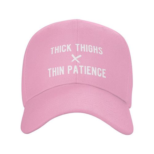 Thick Thighs Thin Patience Cap Baseball Hat Summer Sports Sunhat Classic Adjustable Hats Pink Trucker Caps