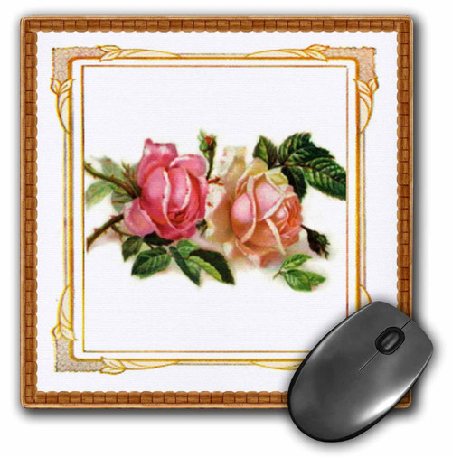 3dRose LLC 8 x 8 x 0.25 Victorian Framed Roses Mouse Pad (mp_80320_1) 3dRose LLC 8 x 8 x 0.25 Victorian Framed Roses Mouse Pad (mp_80320_1)