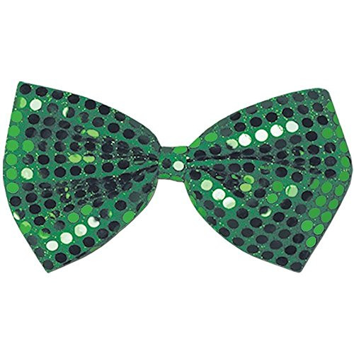 St Patrick's Day Green Glitz 'N Gleam Bow Tie 4?in. x 7in. Pkg/6