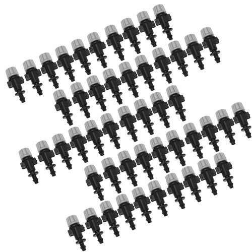 Oumefar 50pcs/Set Misting Nozzles Plastic Sprinkler Head Atomizer Nozzles Adjustable Misting Drippers for Garden Agricultural Greenhouse Drip Irrigation System Oumefar 50pcs/Set Misting Nozzles Plastic Sprinkler Head Atomizer Nozzles Adjustable Misting Drippers for Garden Agricultural Greenhouse Drip Irrigation System