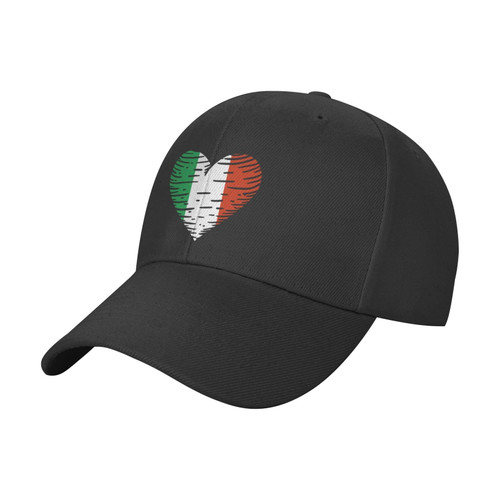 wikjxiz Italian Flag Italy Love Italia Hat Black Baseball Cap for Men Women Outdoor Sports Dad Trucker Hats Adjustable