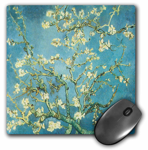 3dRose LLC 8 x 8 x 0.25 Inches Branches of an Almond Tree in Blossom by Vincent Van Gogh Mouse Pad (mp_128160_1)