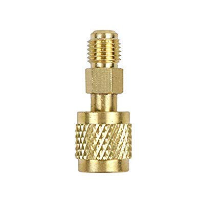 ac cool R410a Adapter 5/16" SAE Female Quick Couplers to 1/4" SAE Male Flare, Mini Split Adapter, Air Conditioners, HVAC and Refrigeration Service, Straight Type, Set of 2