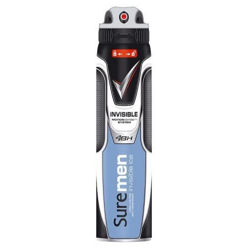 Sure Men Invisible Ice Aerosol Anti-Perspirant Deodorant 8.5oz (250ml) Spray Sure Men Invisible Ice Aerosol Anti-Perspirant Deodorant 8.5oz (250ml) Spray
