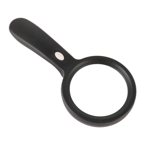 Handheld Magnifier, Lighted Magnifying Glass 10X Ergonomic Handle Portable with 12 LED for Seniors Reading for Inspection