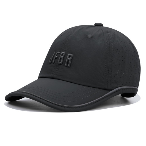 Croogo Summer Hat Embroidered Baseball Cap Lightweight Quick Drying Tennis Cap UV Protection Breathable Sun Hats,Black-DSBH05