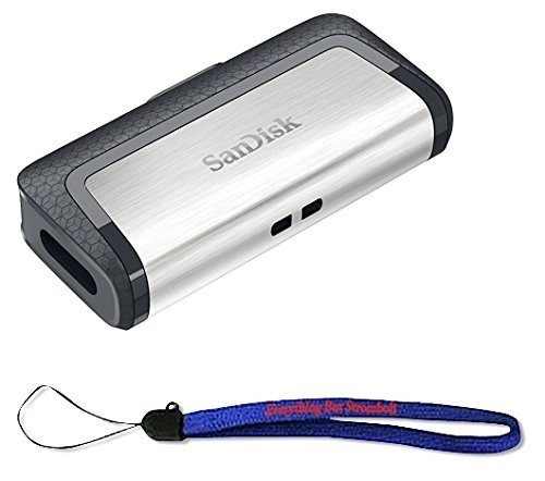 SanDisk Ultra 32GB Dual Drive USB Type-C Flash Drive Bundle (SDDDC2-032G-G46) with Everything But Stromboli (TM) Lanyard (32GB)