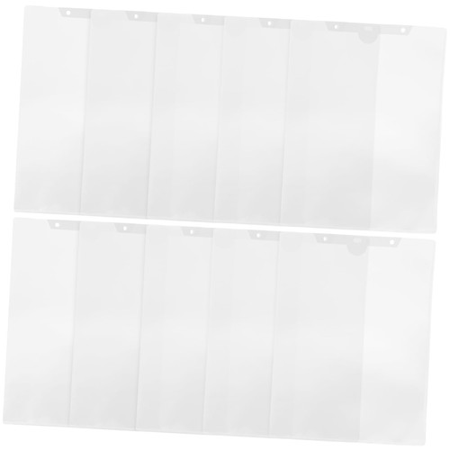 LALAFINA 10pcs Folders Clear File Holder File Folder Documents Storage Bag File Bag Document Folder Clear Document Protector Study Document Bag Study Accessory Information Bag Paper A4 Pp