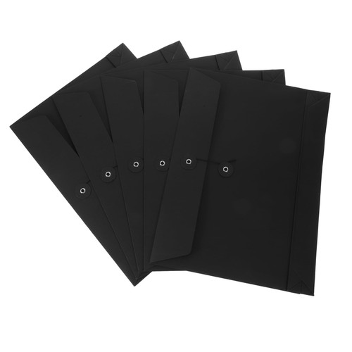 Parliky 5pcs Kraft Paper Bag Push Button Organizer Pouch Envelopes Document Bag Colored File Folders Colored Folders Buttons School File Folders File Organizer A4 Office Supplies Clothing