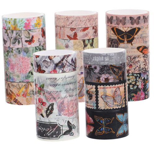 Parliky 18 Rolls Decor Scrapbook Adhesive Tape Washi Tapes Washi Tape Cute Vintage Paper Tape Vintage Washi Tape Washi Tape Aesthetic DIY Paper Tape DIY Tape Japanese Paper Imprint Manual