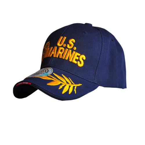 US Marine Corps Hat Embroidered Baseball Cap Duck Tongue Cap Military Cap Blue