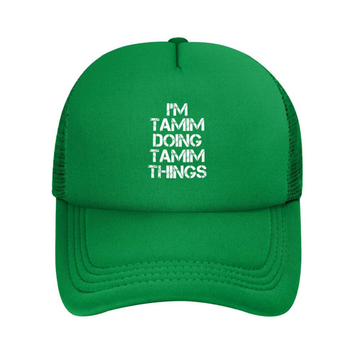 I'm Dave Doing Dave Things Beach Trucker Hats for Women Sun Hats Mesh Uv Protection for Outdoor Sports Green