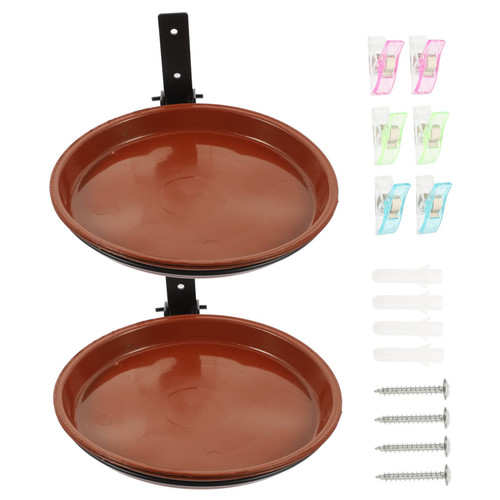 Milisten 1 Set Wall Mounted Bird Feeder Bird Bath Deck Bowl Bird Bath Spa Deck Bird Feeder Supplies Tree Mounted Bird Feeders Spa Mount Bird Bath Bird Feeders Deck Plastic to Feed Decorate