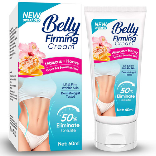 B Flat Belly Firming Cream, Powerful Skin Tightening Cream & Cellulite Cream, Moisturizing Firming Lotion for Belly, Arms, Thighs & Butt, Women & Men