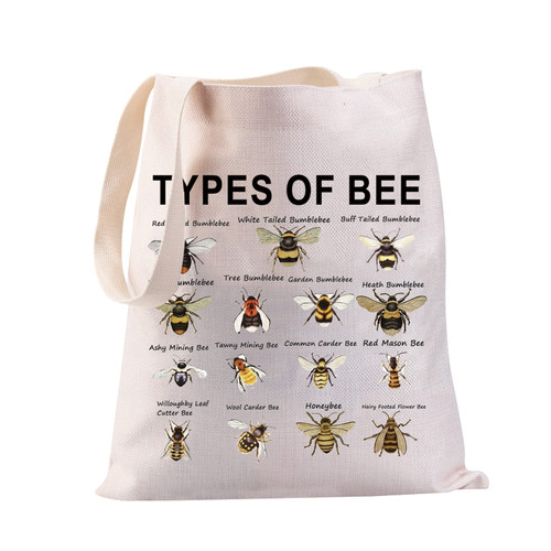 JYTAPP Bee Tote Bag Bee Lover Gifts Bee Knowledge Canvas Tote Bag Bumble Honey Bee Theme Shoulder Bag Beekeeper Gift JYTAPP Bee Tote Bag Bee Lover Gifts Bee Knowledge Canvas Tote Bag Bumble Honey Bee Theme Shoulder Bag Beekeeper Gift