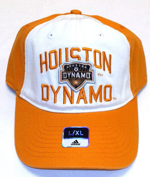 adidas Houston Dynamo Slouch Flex Hat - L/XL - ET22Z White, Orange