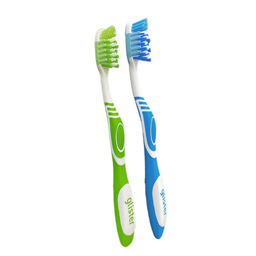 Amway Glister Advanced Toothbrush Pack Of 4 Brushes, Manual, Adult, Blue